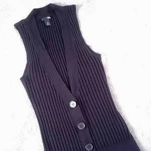 H&M Slim Fit Cardigan V-Neck Sweater Vest